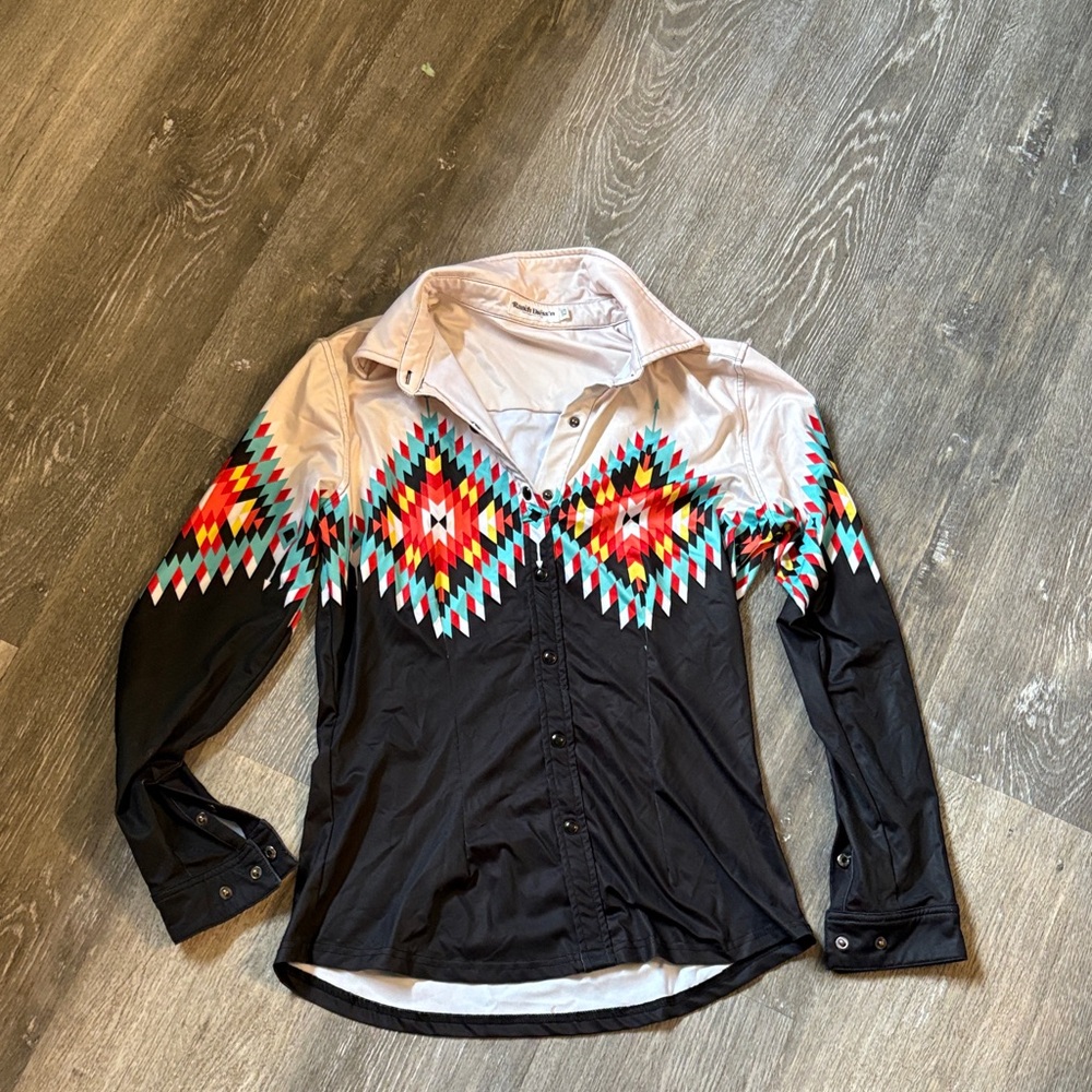 Colorful Geometric Button-Up Shirt